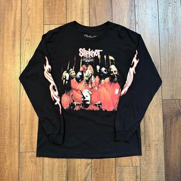 Slip knot spit it out long sleeve black graphic tee‎ size large - Picture 1 of 4